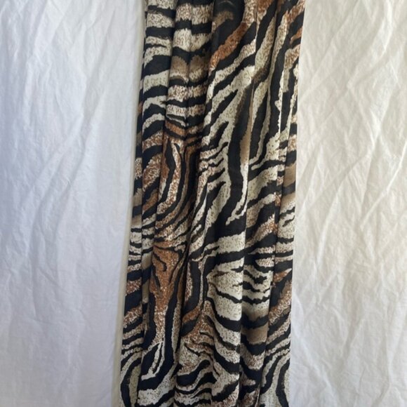FCNY Vintage Y2K Zebra Print Halter Maxi Dress Size Small - Picture 14 of 14
